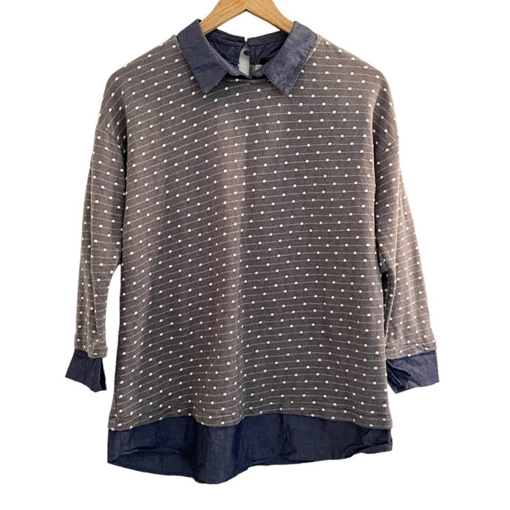 [Ann Taylor] Knit Collared Sweater Top